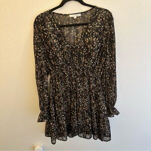 Baltic Born Huxley Tiered Short Dress | Black Multi Floral